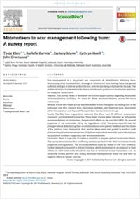 ALHYDRAN scientific study - Burns 2017 - Moisturisers in Scar Management following burn A servey report